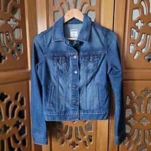 Old Navy Women's Blue Denim Jean Jacket Coastal Cowgirl Western Y2K